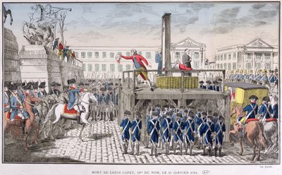 Execution of Louis XVI (1754-93) 21st January 1793 by French School