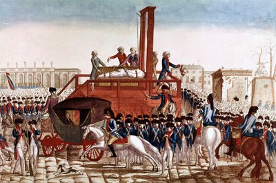 Execution of Louis XVI of France, January 21 by French School
