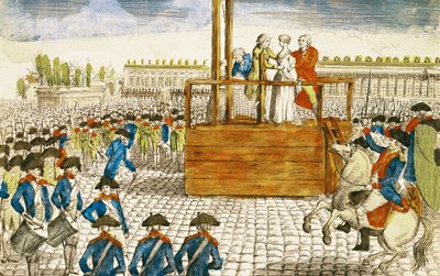 Execution of Marie-Antoinette in the Place de la Revolution, 16th October 1793 by French School