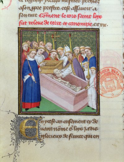 Exhumation and Canonisation of St. Louis (1215-70) in 1297, from Les Grandes Chroniques de France by French School