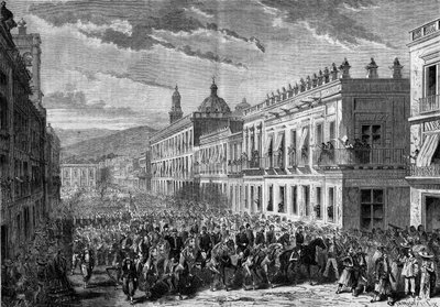 Expedition du Mexique: Entry of General Francois Achille Bazaine by French School