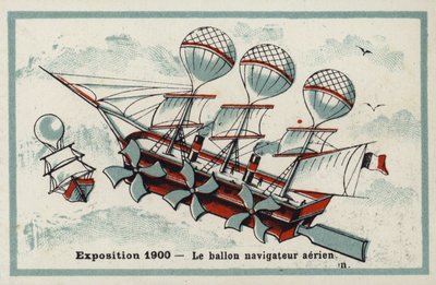 Exposition 1900 - airship by French School