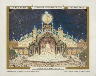 Universal Exposition 1900 Electricity by French School