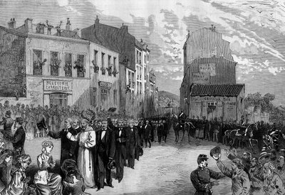 Expulsion of the Capuchins from Marseille following the decrees of March 1880 taken by Jules Ferry, removing the right to teach members of unauthorized religious congregations by French School