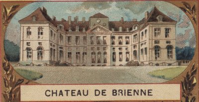 Exterior View of the Chateau de Brienne-le-Chateau in the Aube. Chromolithography of the Late 19th Century by French School