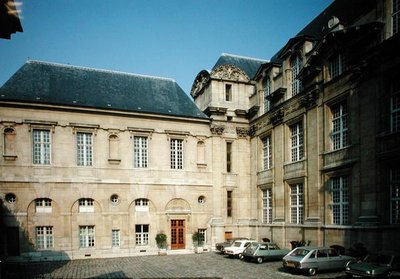 Exterior view of the Hotel Lamoignon, built in 1584 by French School