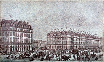 Exterior view of the Louvre department stores by French School