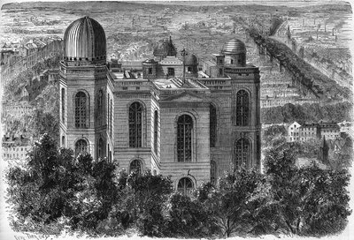 Exterior view of the Paris Observatory by French School