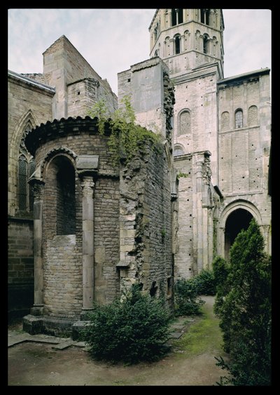 Exterior view of the apsidiole of the Abbey Church by French School