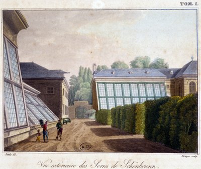 Exterior View of the Greenhouses of Schönbrunn - in 