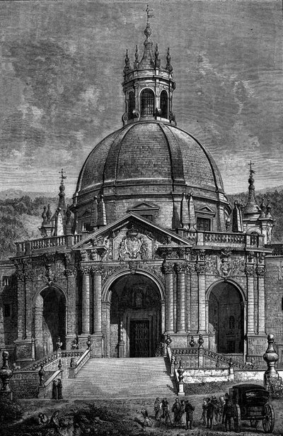 Exterior view of the shrine of the Jesuit Ignatius of Loyola in Spain by French School
