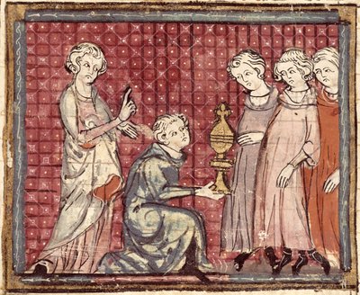 The Division of the Kingdom on the Death of Clotaire I (497-561), from the Grandes Chroniques de France 1375-79 by French School