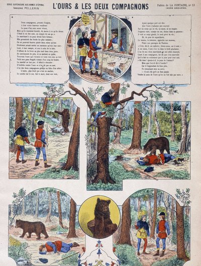 Fable de La Fontaine: The Bear and the Two Companions - Image d