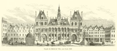 Facade of the Hotel de Ville, under Louis XIII by French School