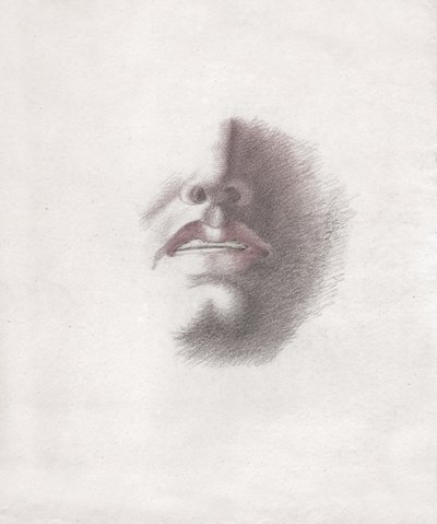 Face of a man by French School
