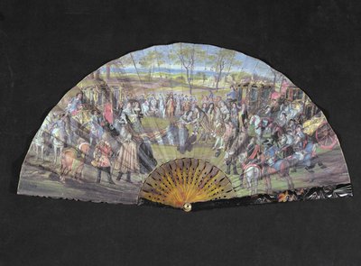 Fan depicting the marriage of Louis of France (1638-1715) and Marie-Anne de Baviere (1660-90) at Vitry-le-Francois in 1680 by French School