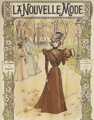 Fashion plate, cover illustration from La Nouvelle Mode, 12th December 1897 by French School