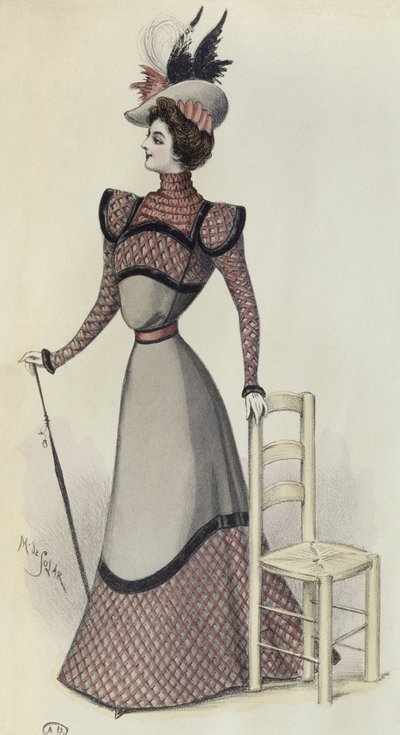 Fashion plate, illustration from La Nouvelle Mode, 1897 by French School
