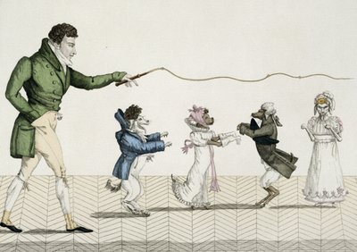 Fashionable Dogs, plate 35 from Le Bon Genre, 1808 by French School