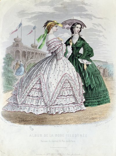 Fashionable Parisian Ladies at the Seaside, 1861 by French School