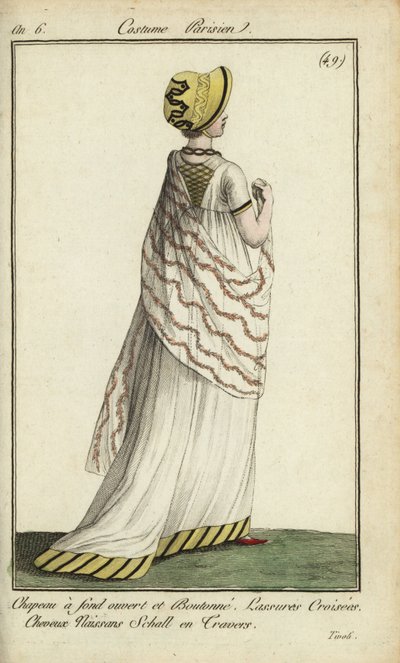 Fashionable woman at Tivoli Gardens by French School