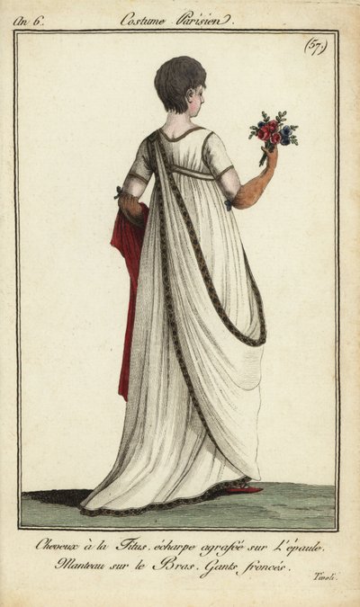 Fashionable woman in short Titus haircut at Tivoli Gardens by French School