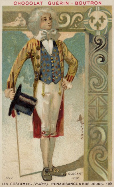 Fashionably Dressed Man, 1792 by French School