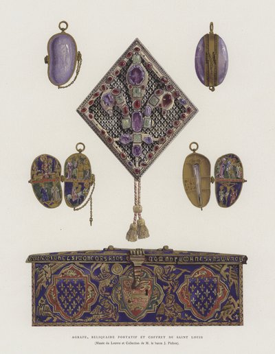 Fastening, Portable Reliquary and Casket of St Louis (Louis IX of France) by French School