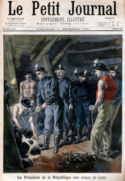 Felix Faure, President of the Republic, in the Mines at Lens by French School