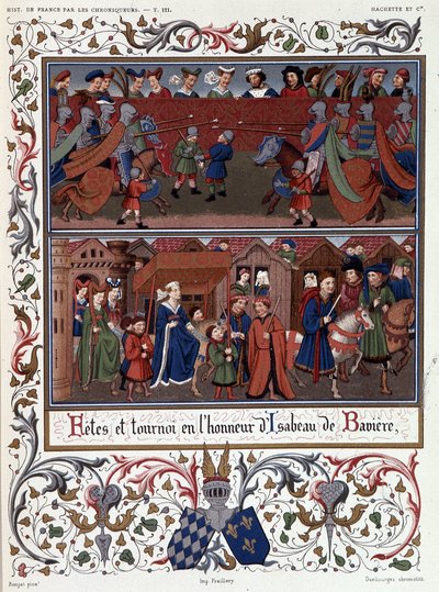 Festivals and Tournament in Honour of Isabeau (Isabelle, Elisabeth) of Bavaria (1371-1435) by French School