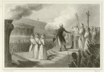 Fete de la Federation, 14 July 1790 by French School