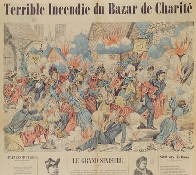 Fire at the Bazar de la Charite, 4th May 1897 by French School