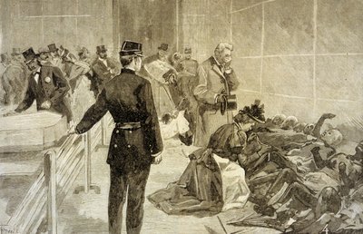 Fire at the Bazar de la Charite in Paris on May 4, 1897: After the Catastrophe, Families Identifying the Victims at the Palais de l