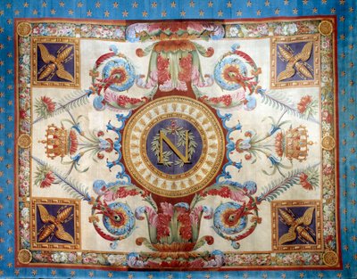 First empire: carpet of the throne room at the Palais des Tuileries made by the soap factory. 1809 by French School
