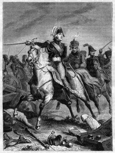 First empire: the charge of Jean Baptiste Bessieres (1768-1813), Duke of Istria by French School