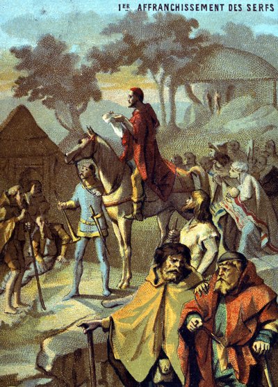 First Liberation of the Serfs (1315) by Louis X by French School