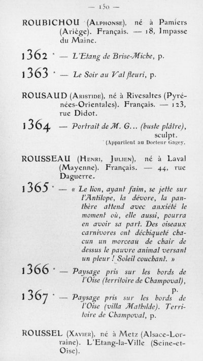 First Participation of Le Douanier Rousseau to the Salon d