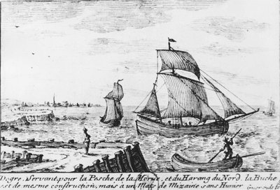 Fishing Boat for Cod and Northern Herring - Engraving, n.d. by French School