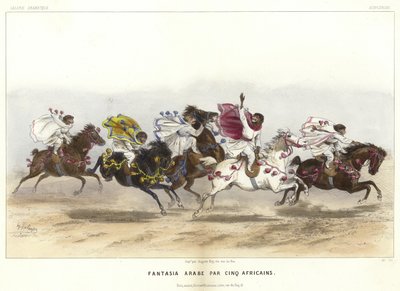 Five Costumed Monkeys on Horseback by French School