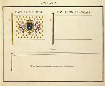 Flag of Louis XVIII and Charles X, Kings of France by French School