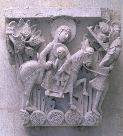 Flight into Egypt (original capital) by French School