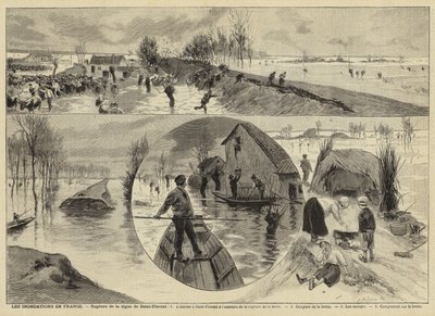 Floods in France, 1897 by French School