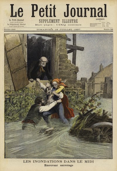 Floods in the Midi, France, 1897 by French School