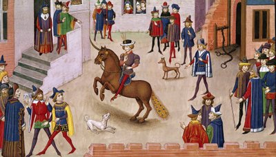 How Alexander the Great (356-323 BC) Mounted Bucephalus, from the Histoire du Grand Alexandre 1460 by French School
