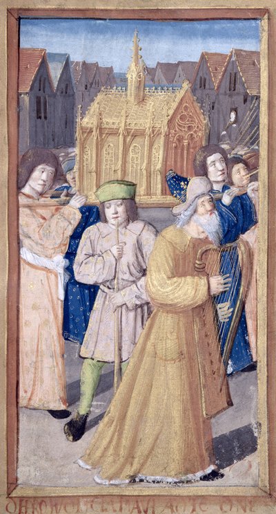 David and the Ark of the Covenant from Heures a lUsage de Rome by French School