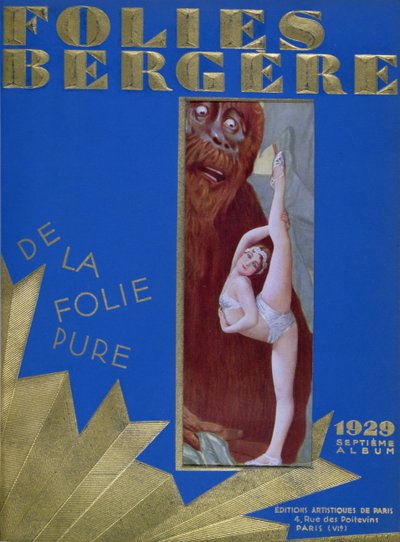 Folies Bergere Programme for the revue De la Folie Pure, inspired by the film King Kong, and starring Glenn Ellyn by French School