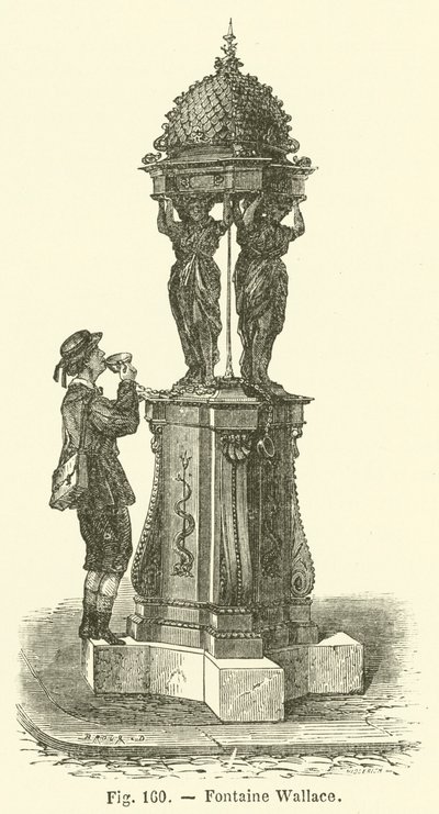 Wallace Fountain (engraving) by French School