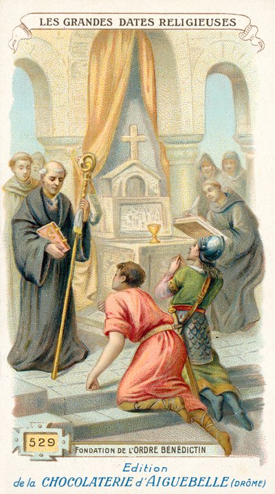 Foundation of the Benedictine Order, 529 by French School