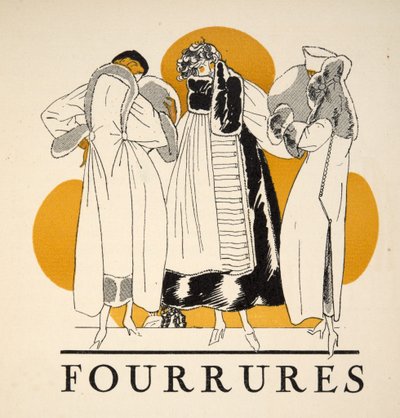 Fourrures from Gazette de Bon Ton, pub. 1920 by French School