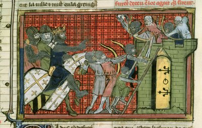 Attack on a town by French School